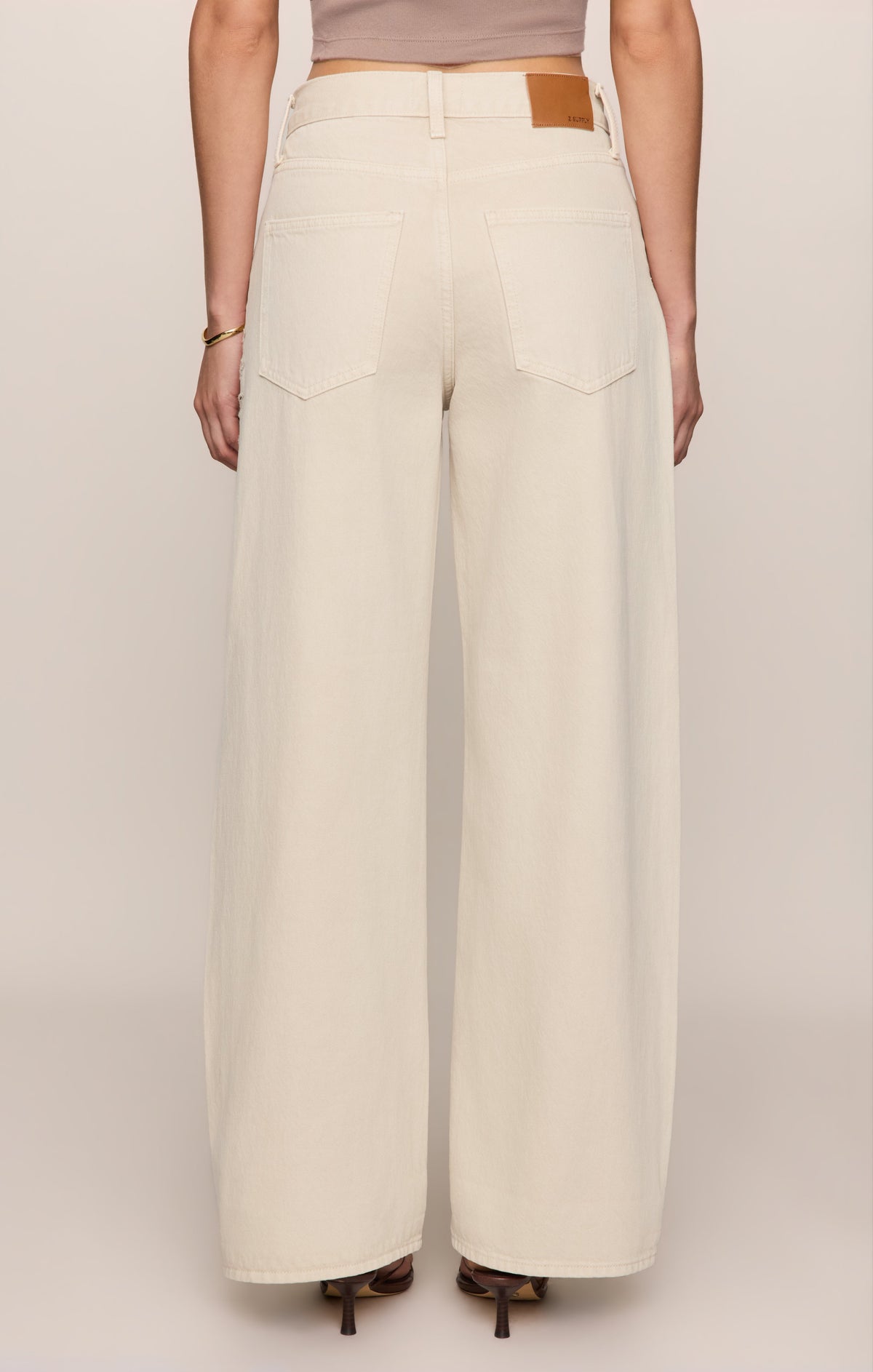 The Show Off High-Rise Bowed Denim