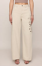 The Show Off High-Rise Bowed Denim