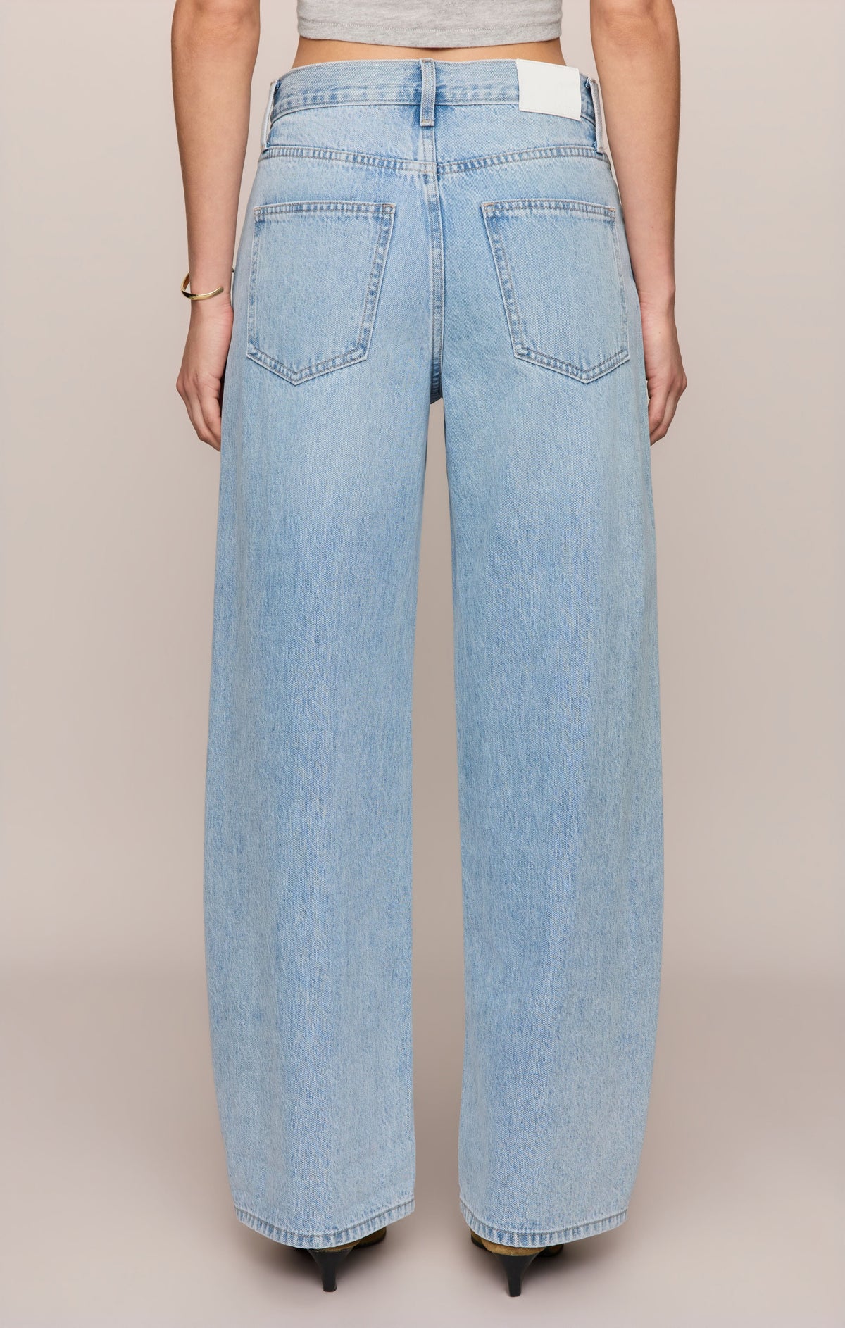 The Show Off High-Rise Bowed Denim