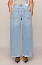 The Show Off High-Rise Bowed Denim