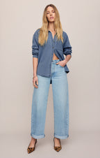 The Show Off High-Rise Bowed Denim