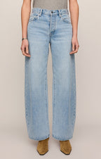 The Show Off High-Rise Bowed Denim