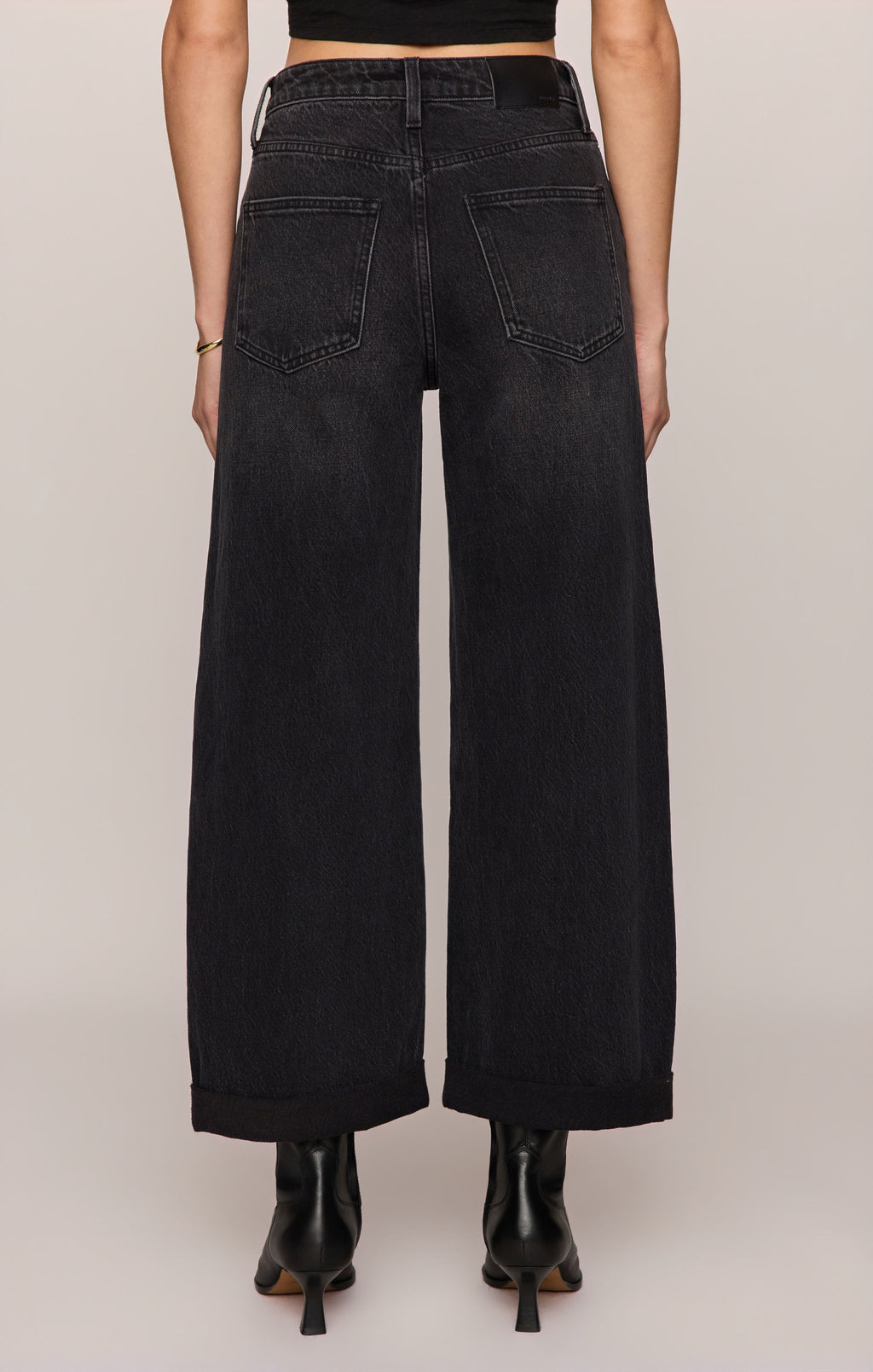 The Show Off High-Rise Bowed Denim