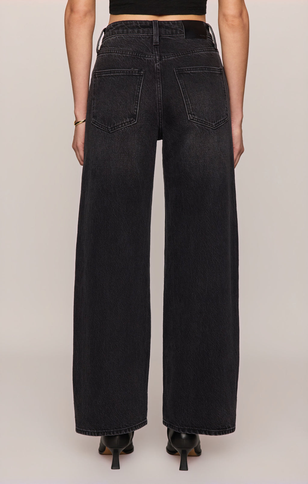 The Show Off High-Rise Bowed Denim