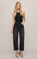 The Show Off High-Rise Bowed Denim