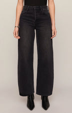 The Show Off High-Rise Bowed Denim