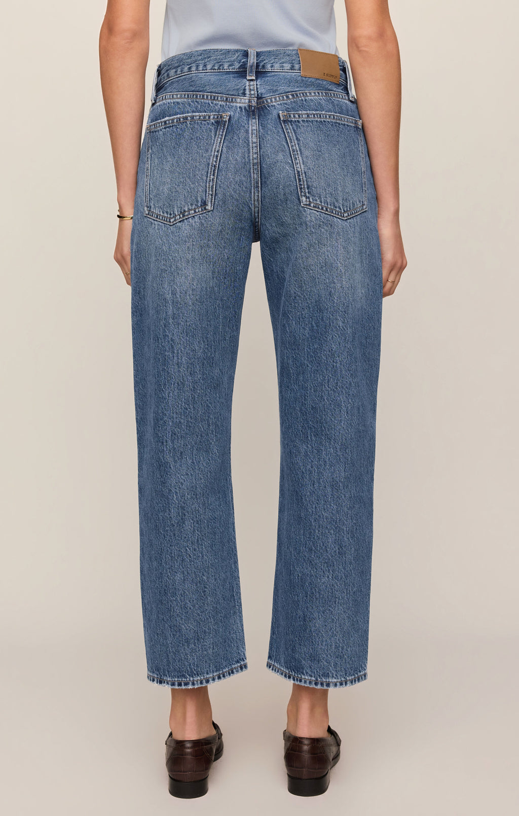 The Off Duty Mid-Rise Bowed Ankle Denim