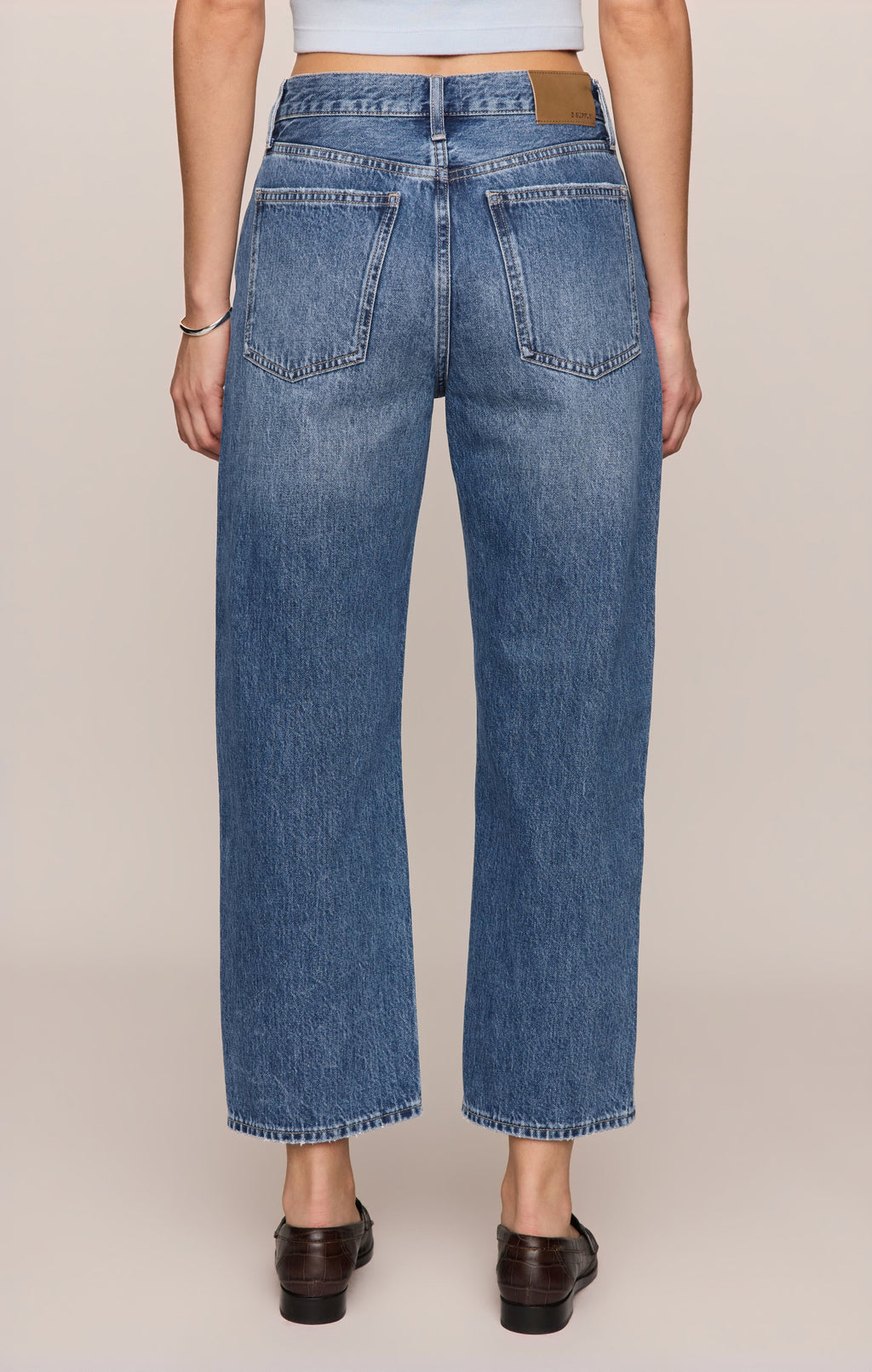 The Off Duty Mid-Rise Bowed Ankle Denim