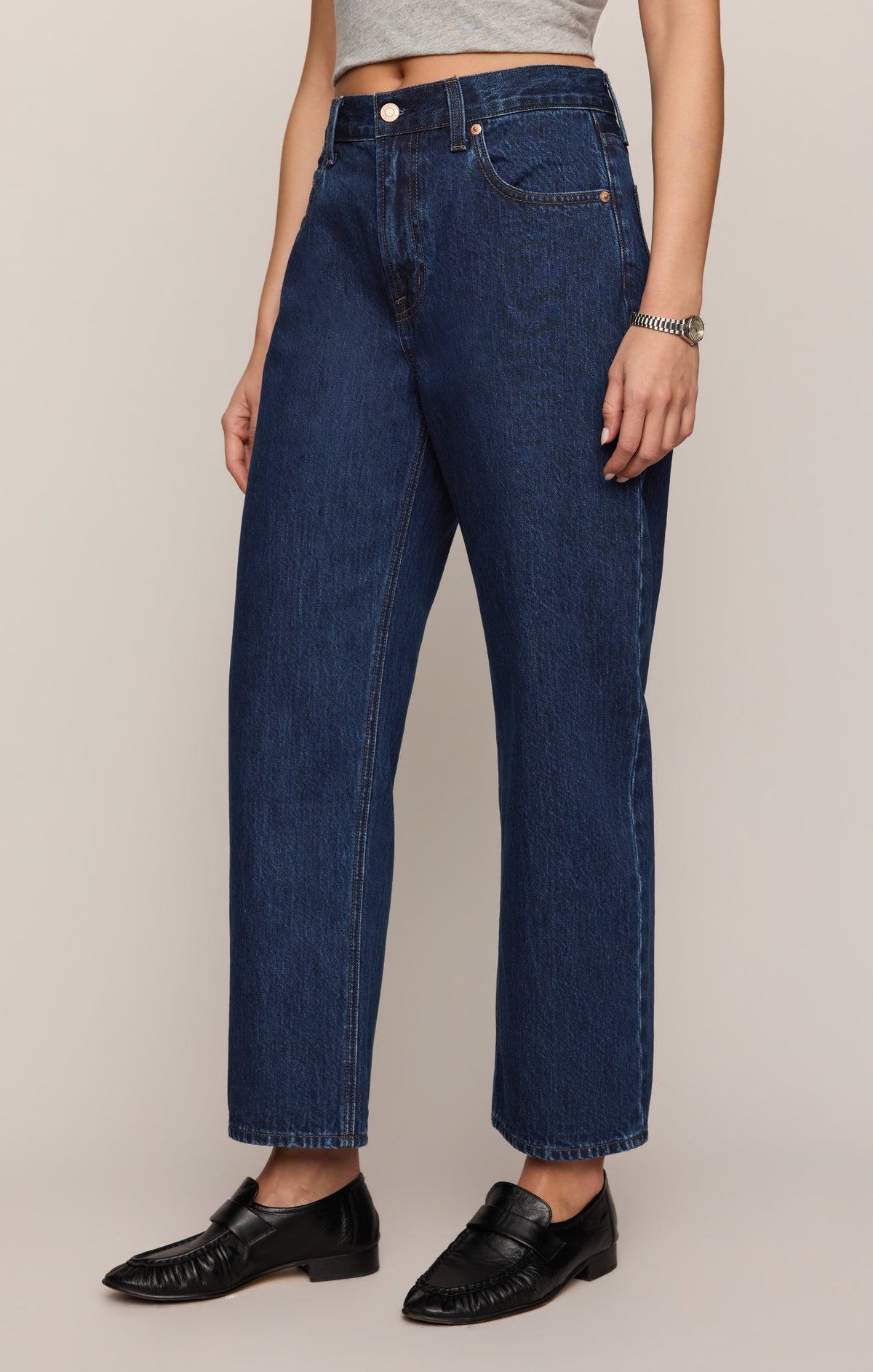 The Off Duty Mid-Rise Bowed Ankle Denim