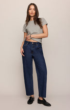 The Off Duty Mid-Rise Bowed Ankle Denim