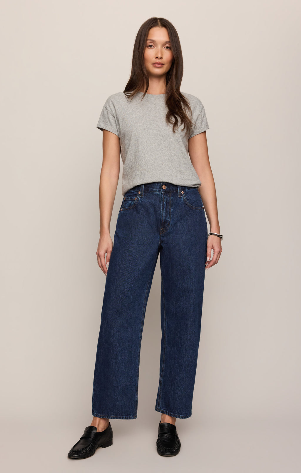 The Off Duty Mid-Rise Bowed Ankle Denim