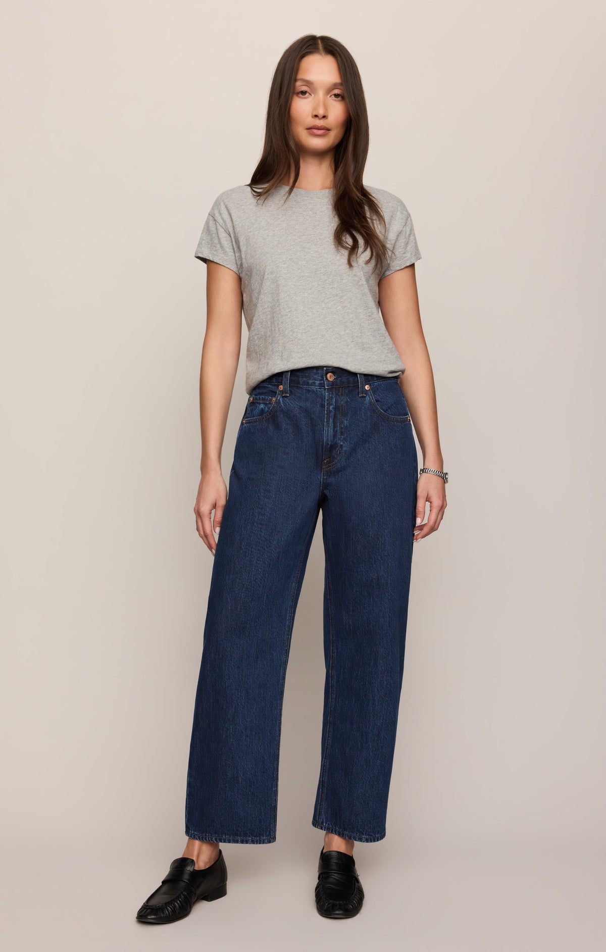 The Off Duty Mid-Rise Bowed Ankle Denim
