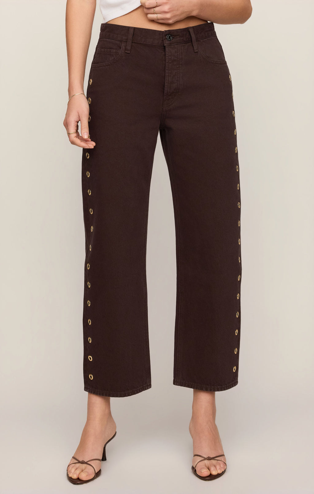 The Off Duty Mid-Rise Bowed Ankle Denim