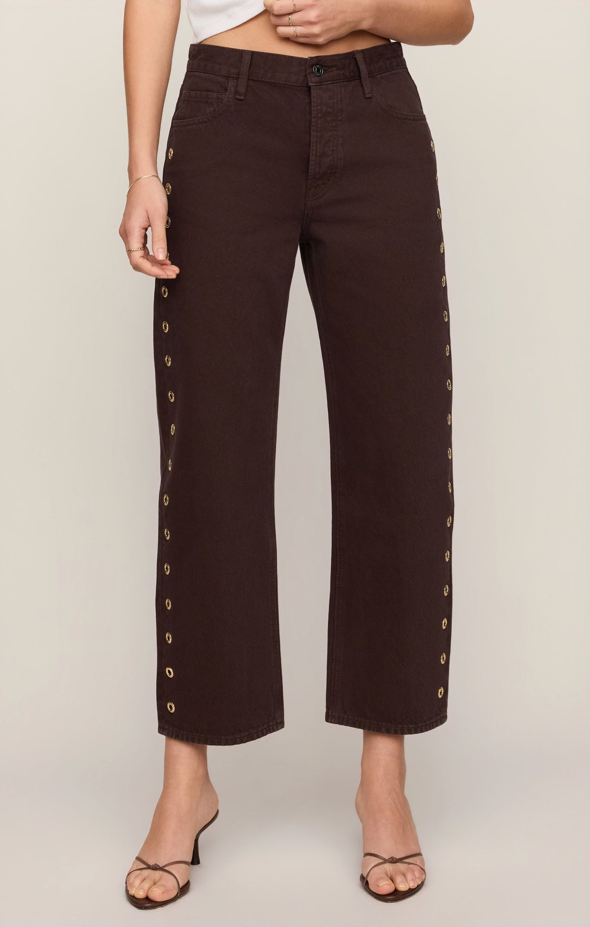 The Off Duty Mid-Rise Bowed Ankle Denim