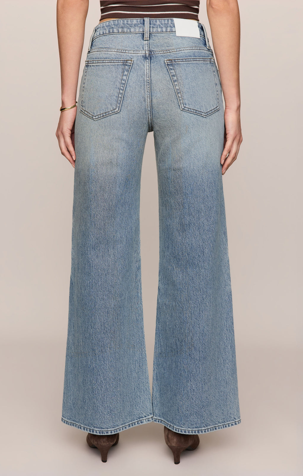 The Stunner Mid-Rise Wide Denim