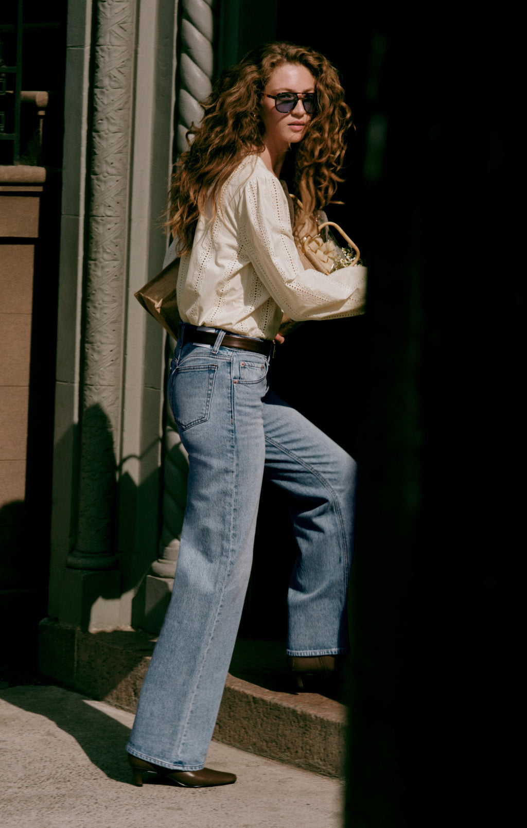 The Stunner Mid-Rise Wide Denim