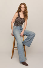 The Stunner Mid-Rise Wide Denim