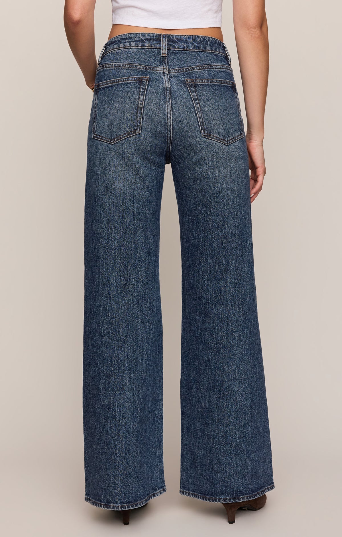 The Stunner Mid-Rise Wide Denim