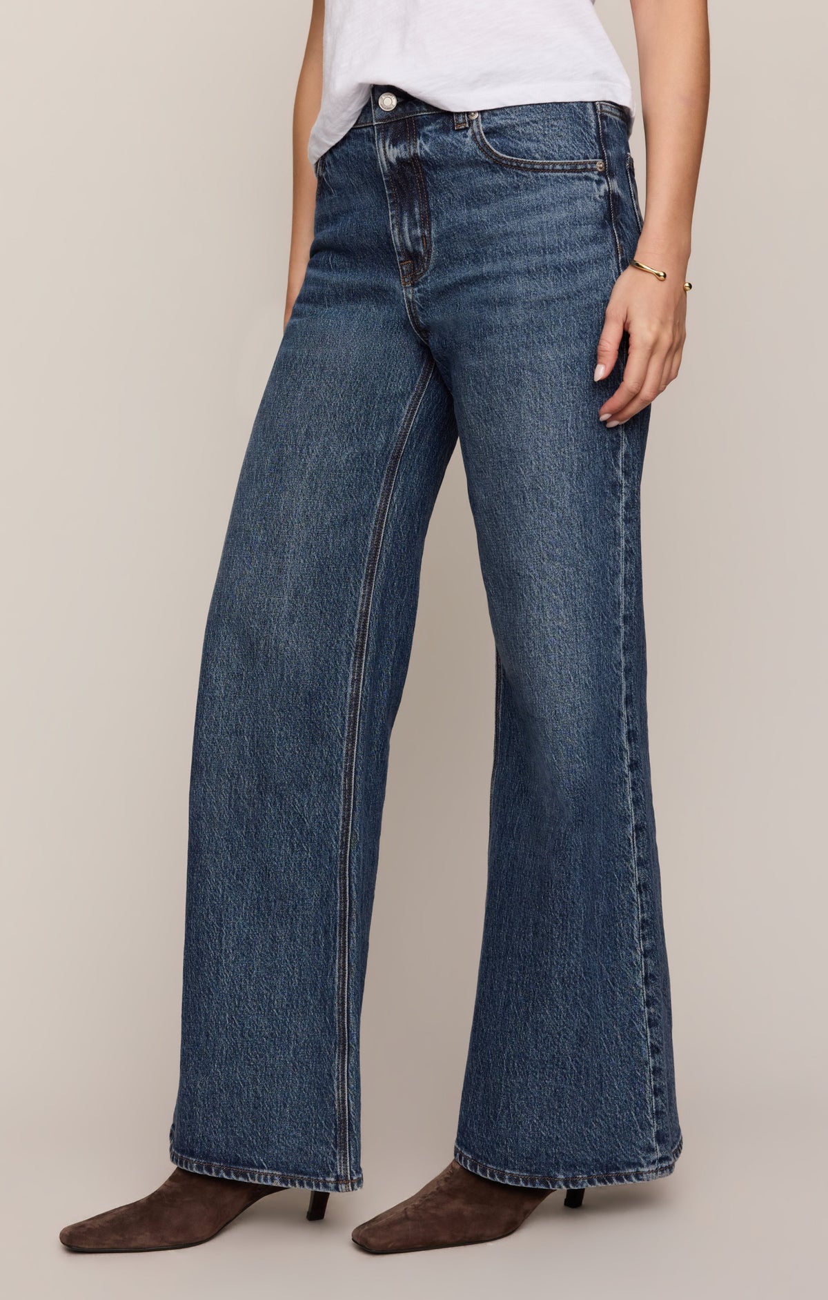 The Stunner Mid-Rise Wide Denim