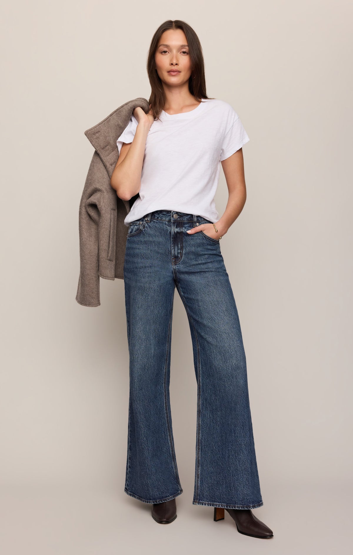 The Stunner Mid-Rise Wide Denim