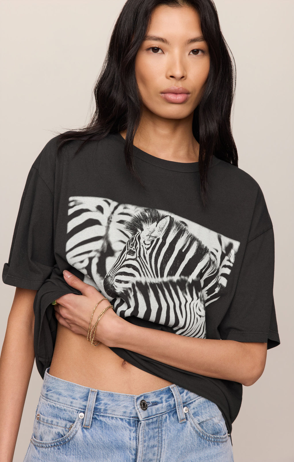 Zebra Graphic Boyfriend Tee