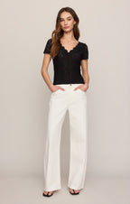 Audrey Lace Short Sleeve Top