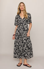 Lacey Floral Midi Dress