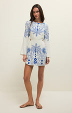 Tahina Airy Palm Mini Dress