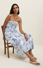 Nadine Airy Palm Maxi Dress