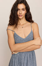 Romy Striped Linen Maxi Dress