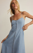 Angel Eyes Chambray Midi Dress