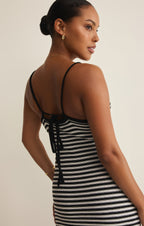 Majestic Striped Midi Dress