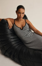 Majestic Striped Midi Dress