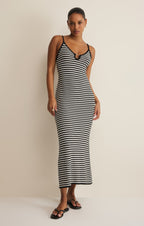 Majestic Striped Midi Dress