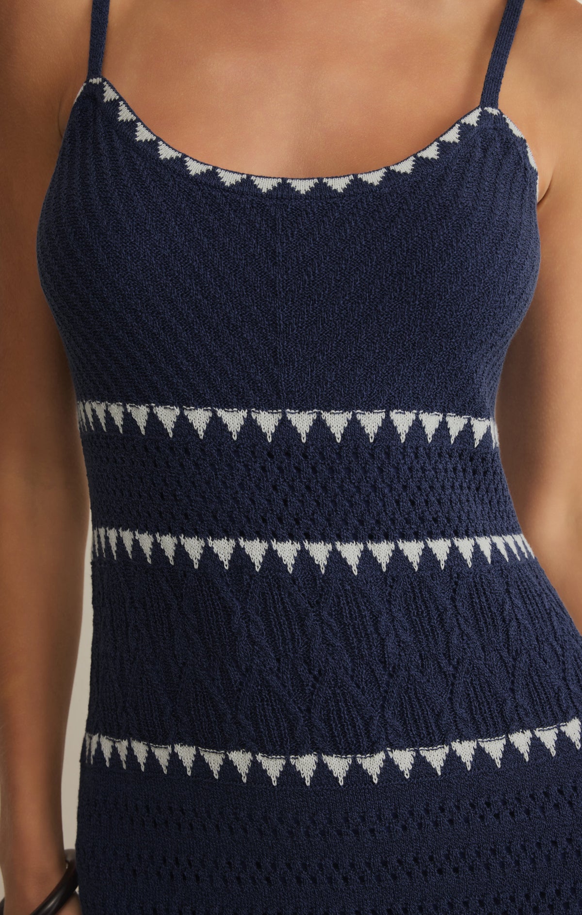 Catamaran Striped Midi Dress