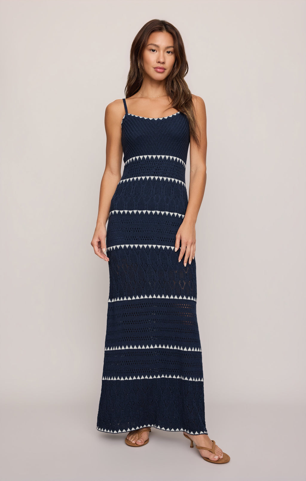 Catamaran Striped Midi Dress