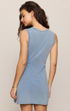 Mattie Jersey Denim Mini Dress