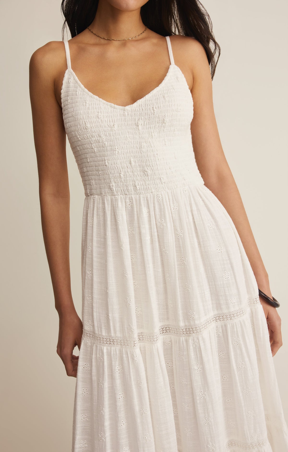 Behati Eyelet Midi Dress