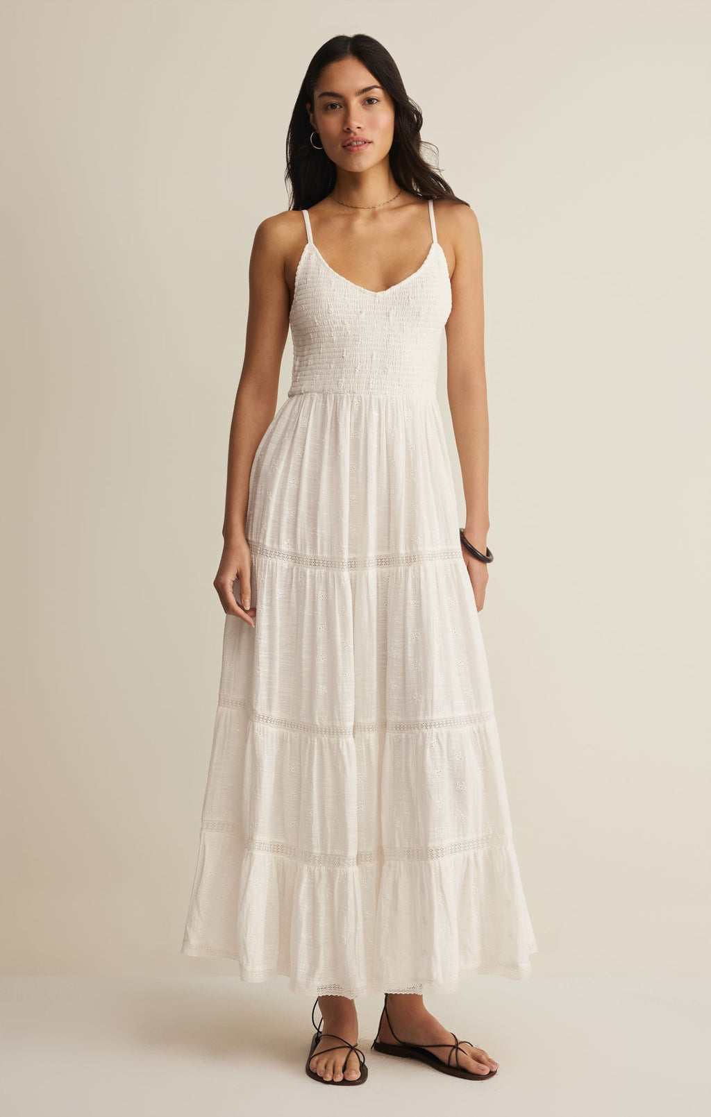 Behati Eyelet Midi Dress
