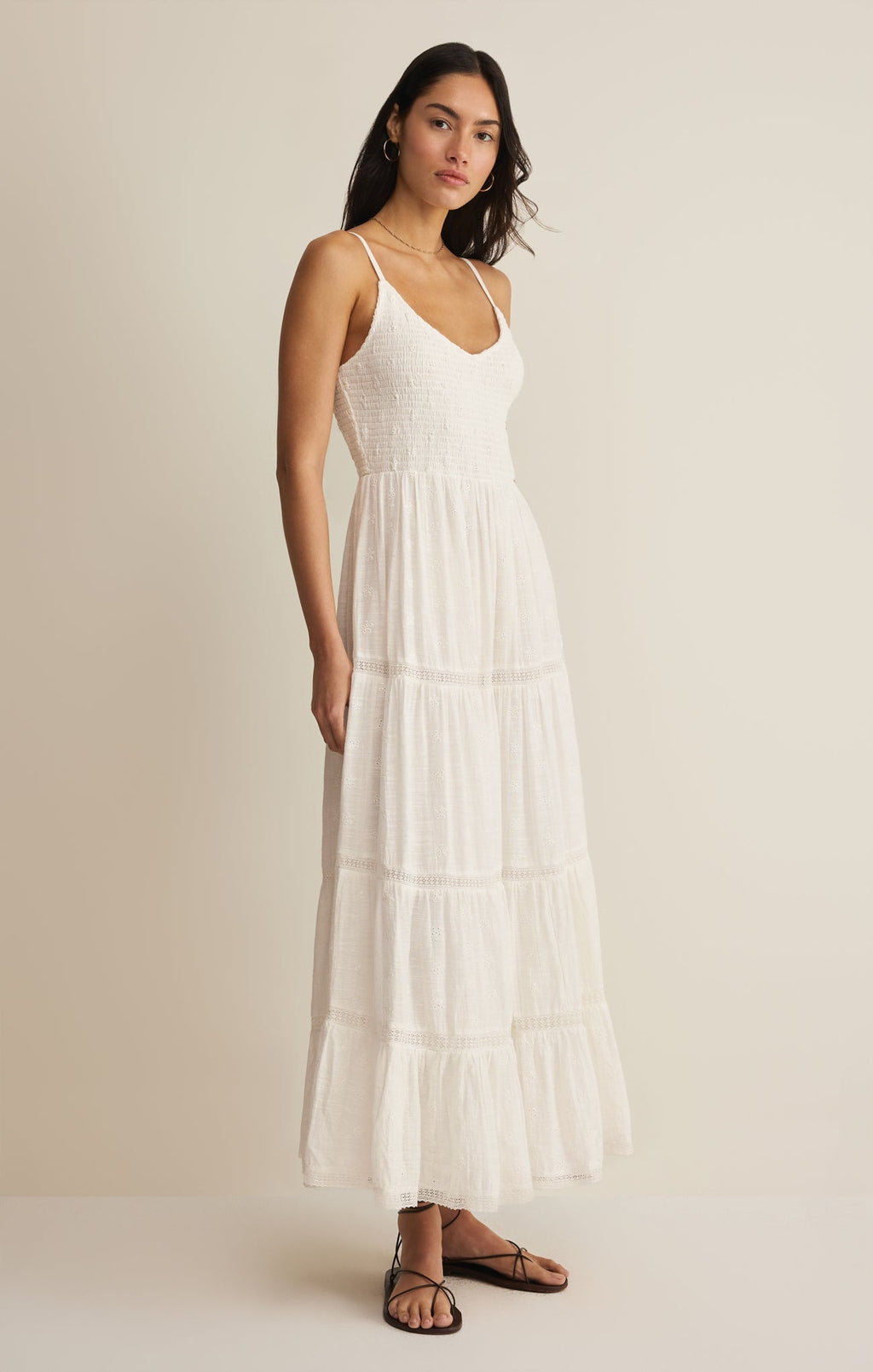 Behati Eyelet Midi Dress