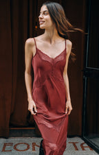 Bruna Lace Inset Midi Dress