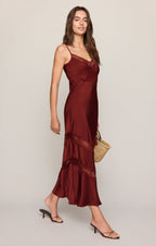 Bruna Lace Inset Midi Dress