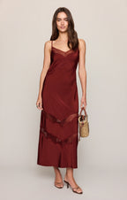 Bruna Lace Inset Midi Dress