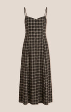 Angel Eyes Plaid Maxi Dress