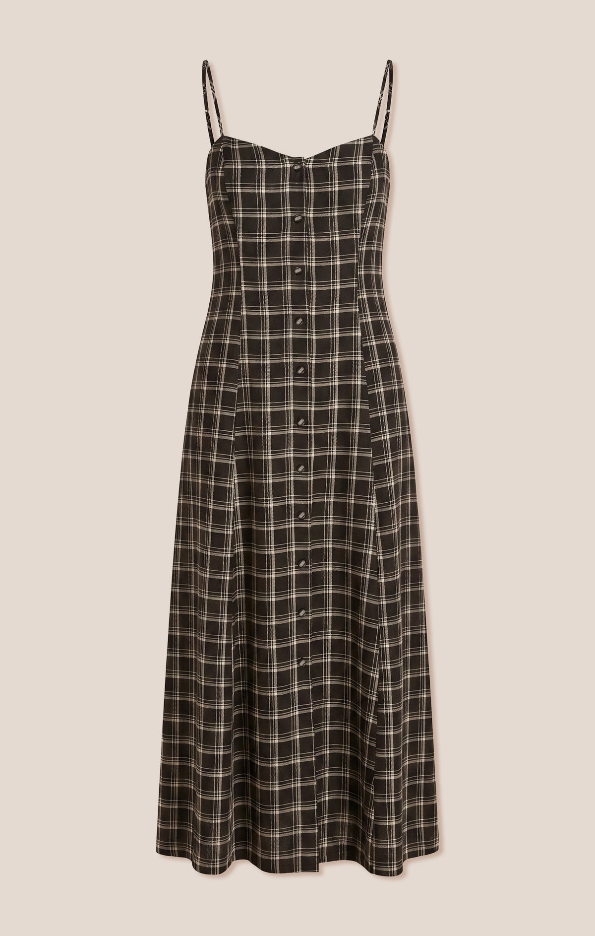 Angel Eyes Plaid Maxi Dress