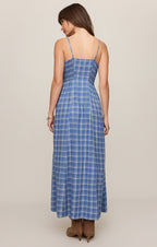 Angel Eyes Plaid Maxi Dress