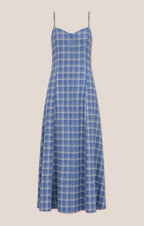 Angel Eyes Plaid Maxi Dress