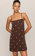 Maude Satin Dot Mini Dress
