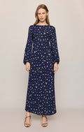 Midnight Tansy Floral Midi Dress