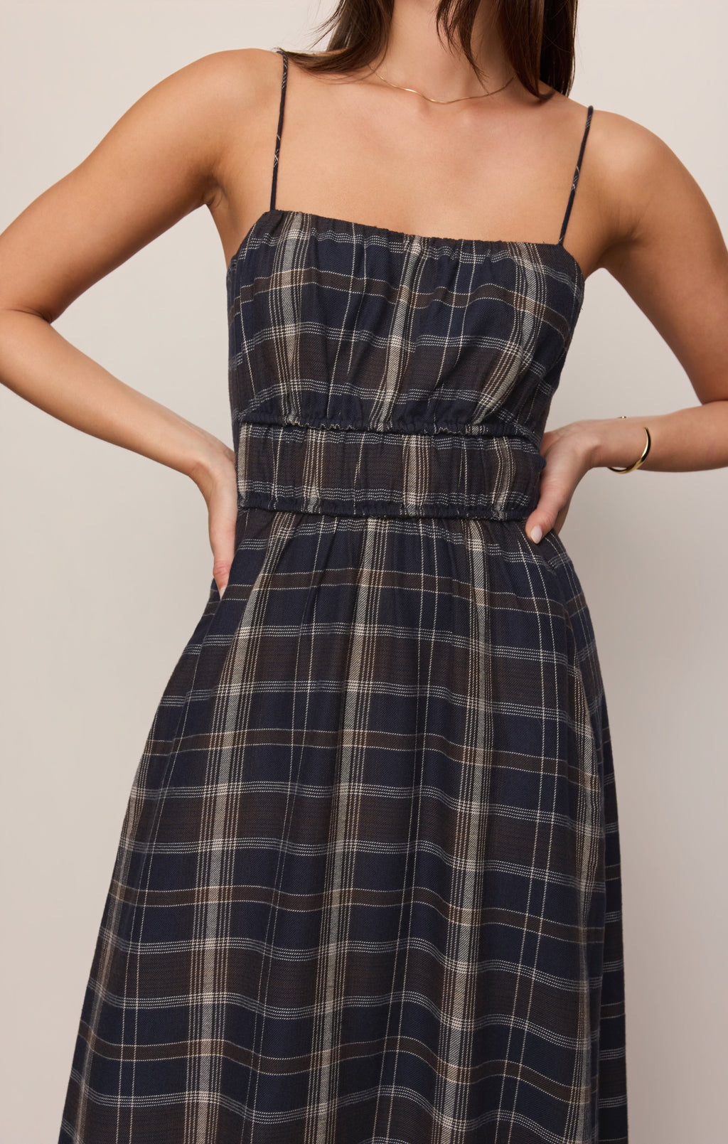 Evermore Plaid Flannel Midi Dress